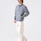 STRIPED TEXTURED BOMBER JACKET