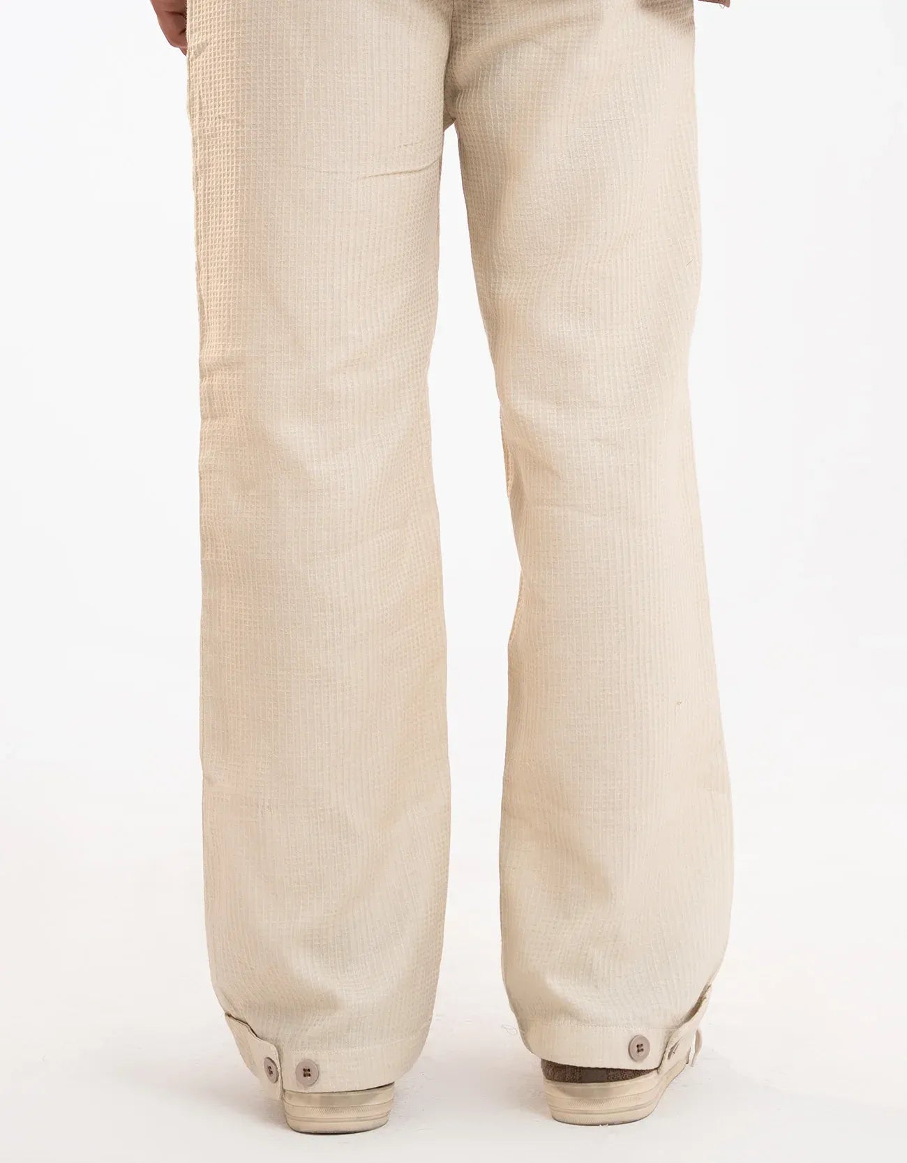 WAFFLE TEXTURED RELAXED PANTS