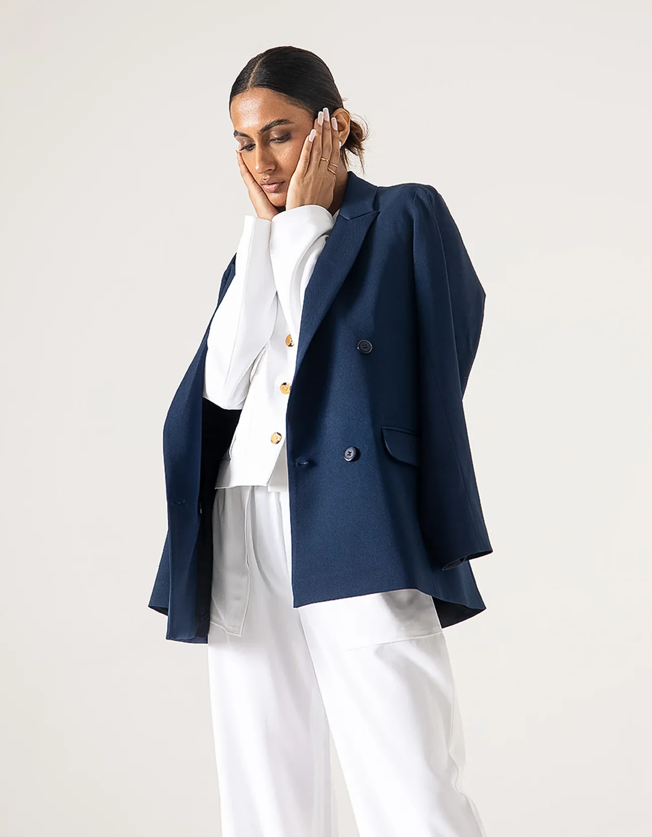 TAILORED OVERSIZED PANAMA BLAZER