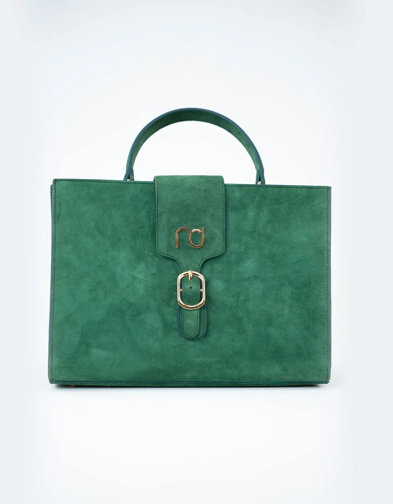 SUEDE STATEMENT HANDBAG