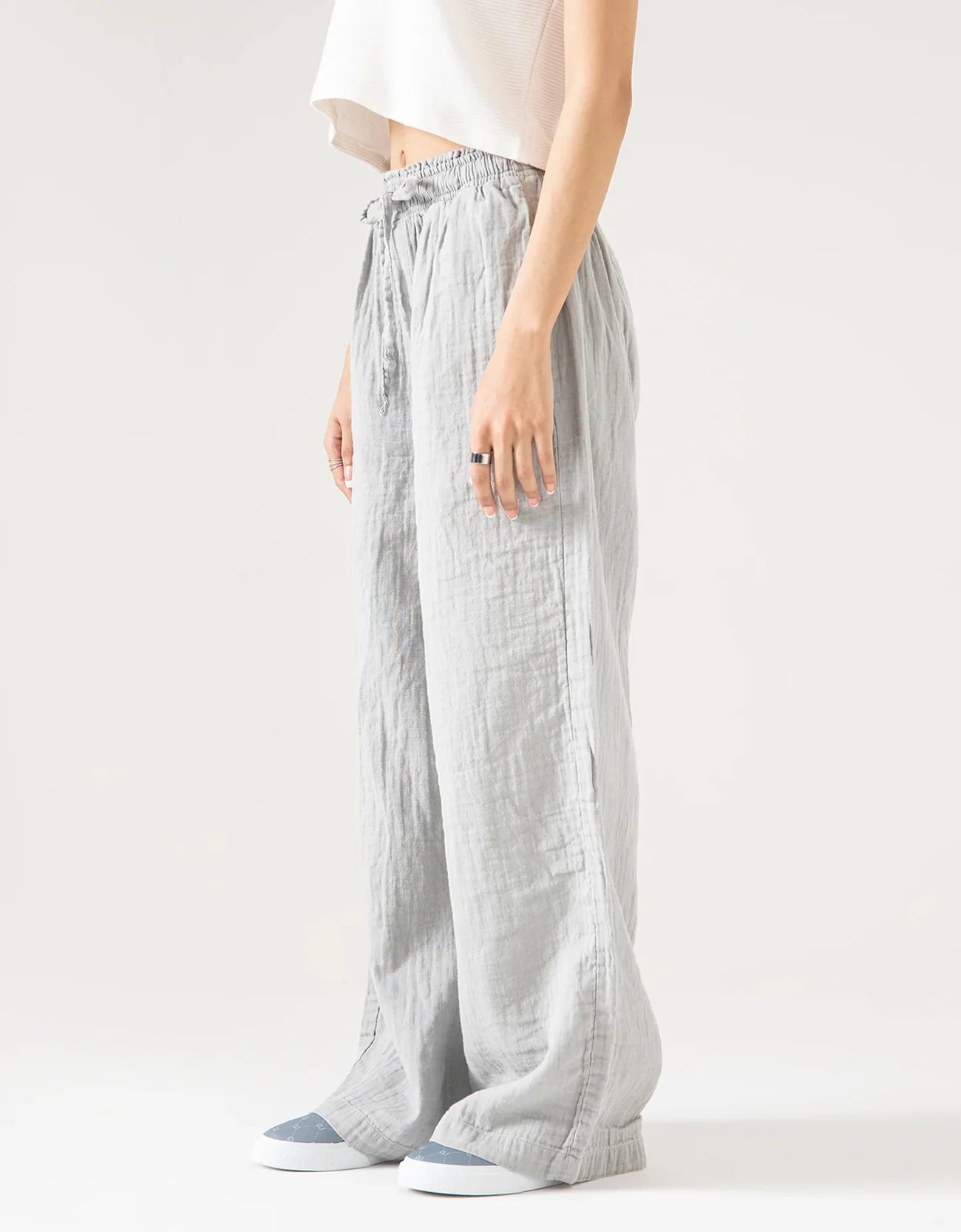 WIDE LEG MUSLIN TROUSER