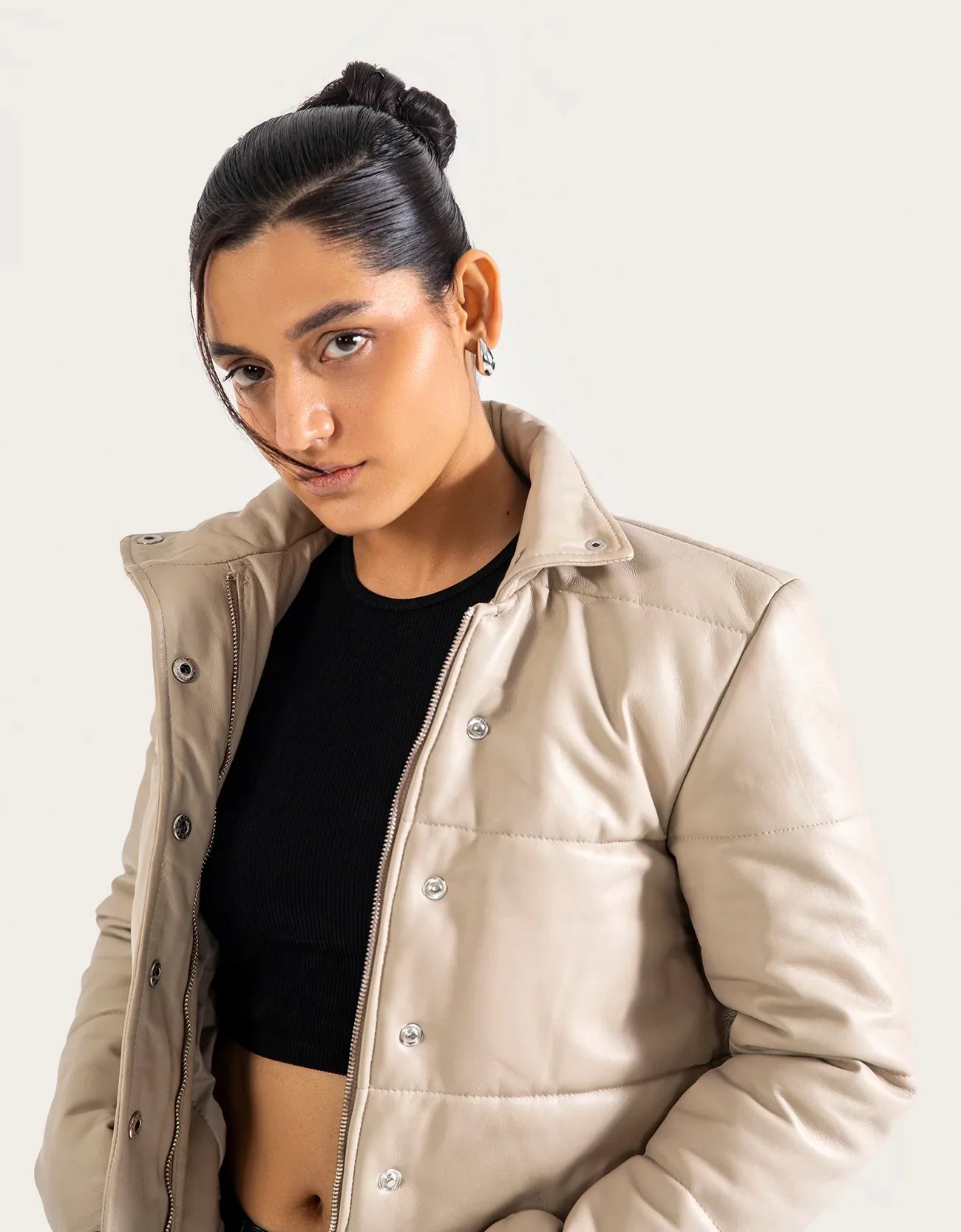 CROPPED LEATHER JACKET