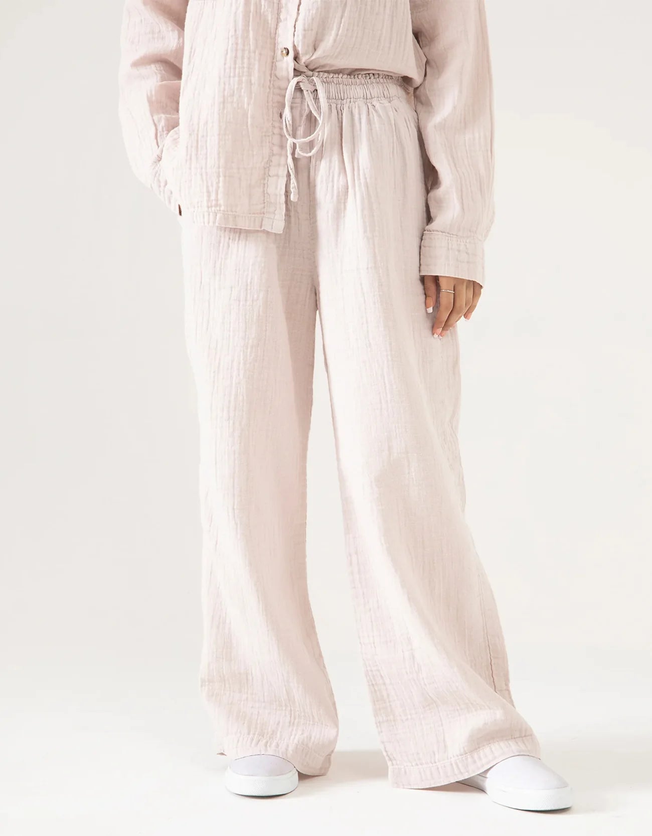 WIDE LEG MUSLIN TROUSER