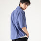 CAMP COLLAR WAFFLE HALF SLEEVES SHIRT