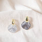 SHELL SHAPED PENDANT EARRINGS