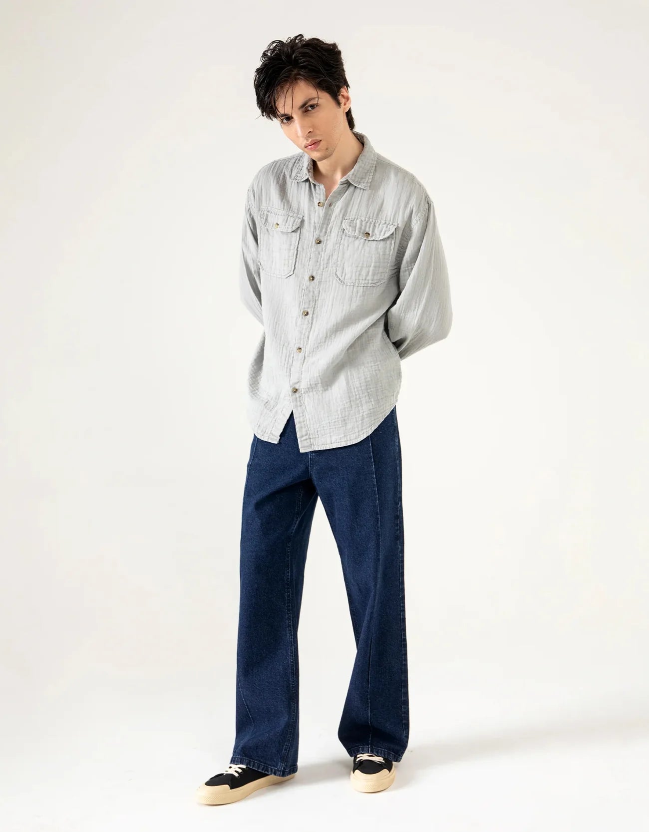 MUSLIN FLAP POCKET SHIRT