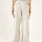 TEXTURED CARGO WIDELEG PANTS