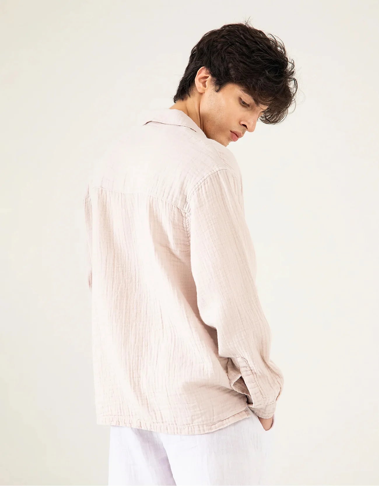 MUSLIN CAMP COLLAR SHIRT