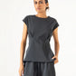 SLEEVESLESS FITTED BLOUSE