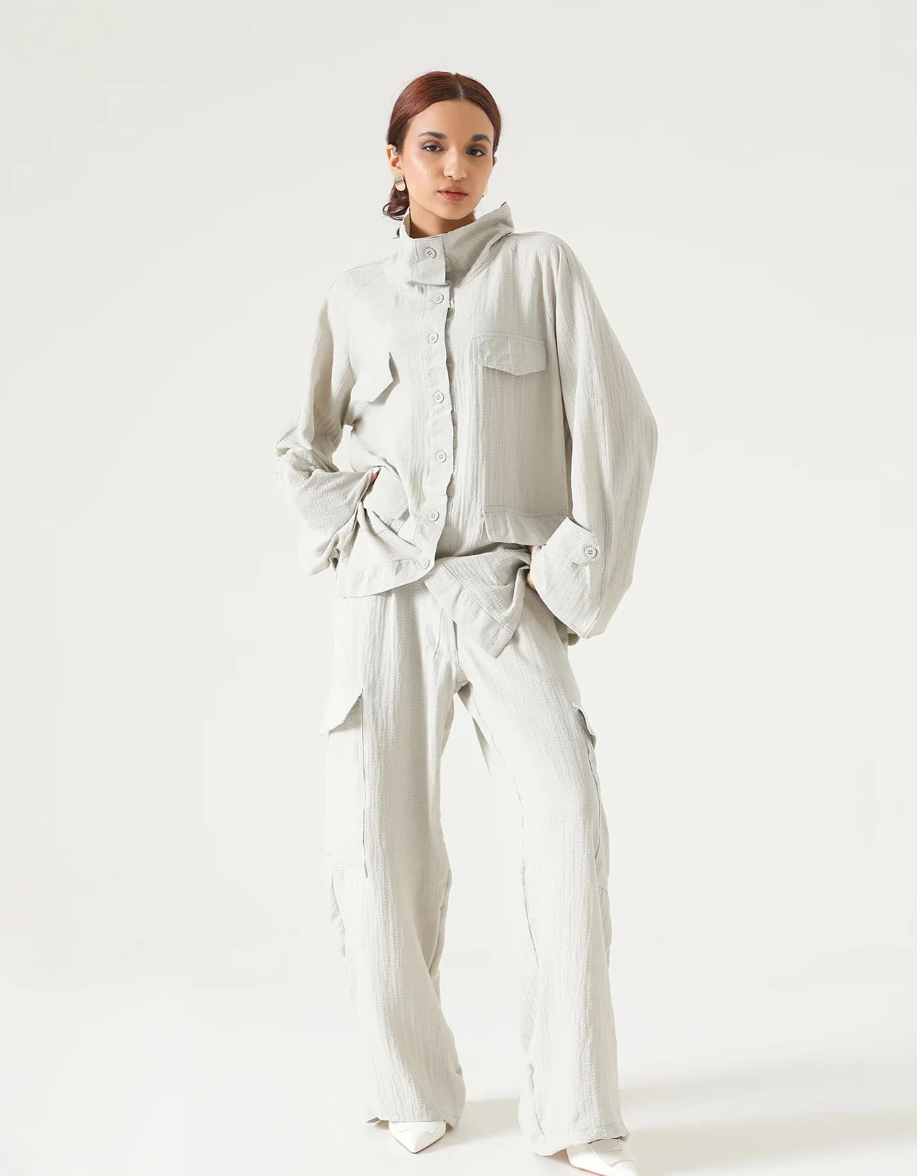 SEER SUCKER STRAIGHT SHACKET