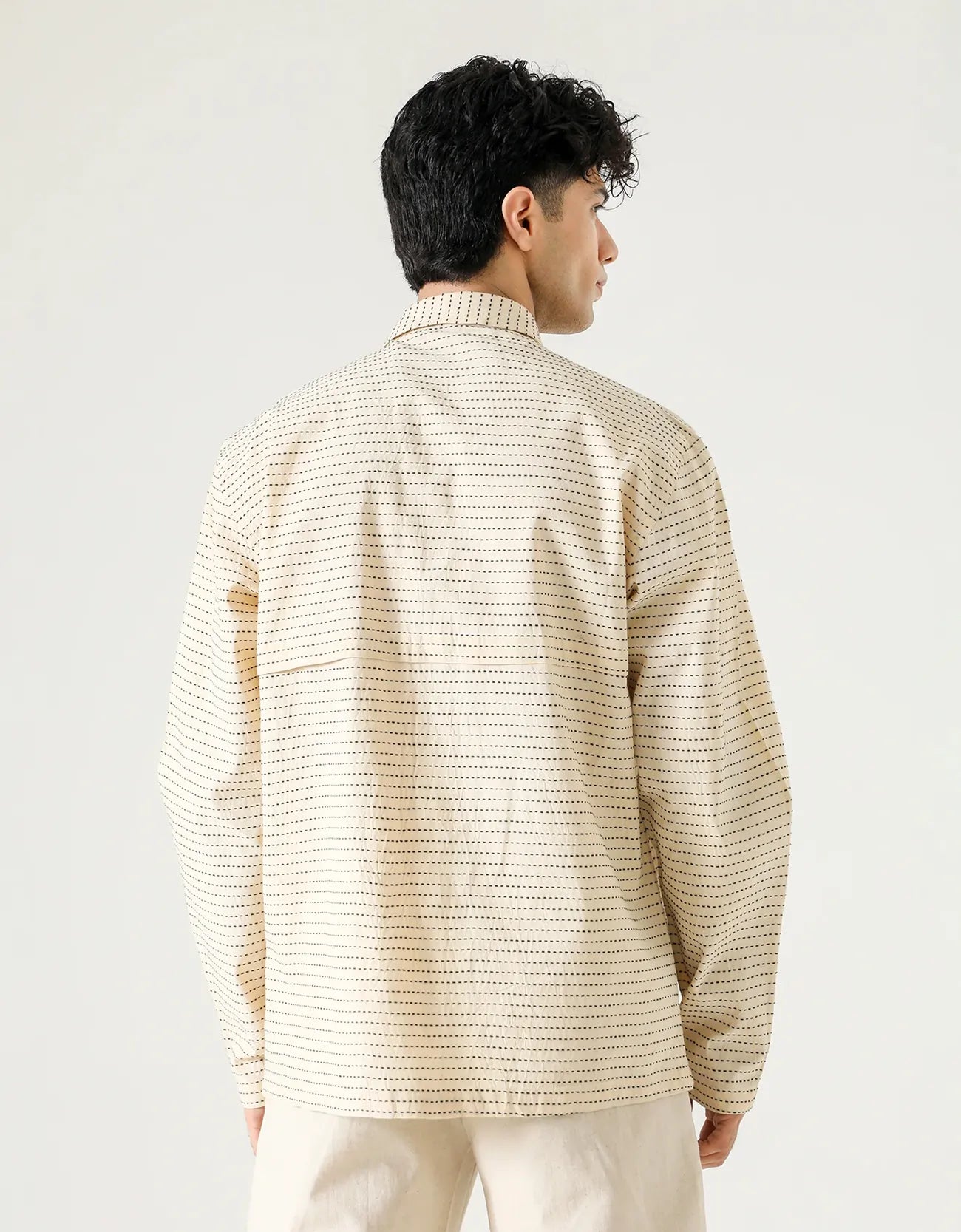 STRIPED PATCH POCKET SHIRT