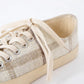 CHECK JUTE LACE-UP SNEAKERS