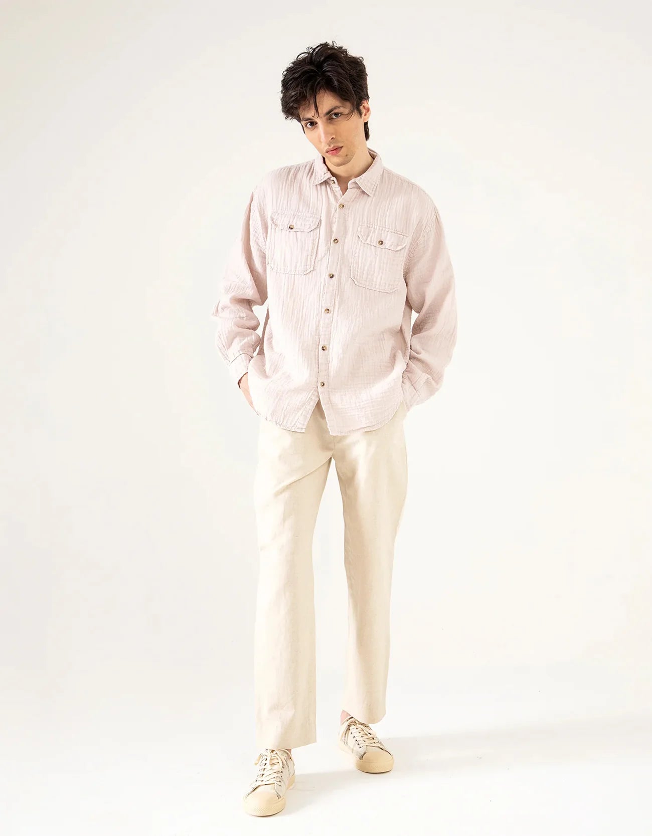 MUSLIN FLAP POCKET SHIRT