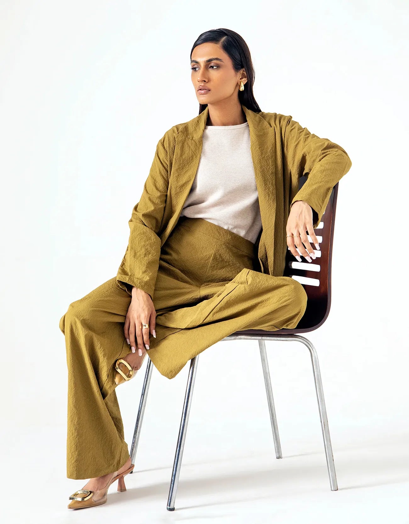 OVERSIZED TEXTURED BLAZER