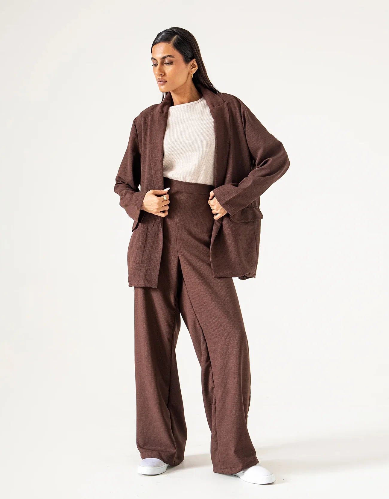 OVERSIZED TEXTURED BLAZER
