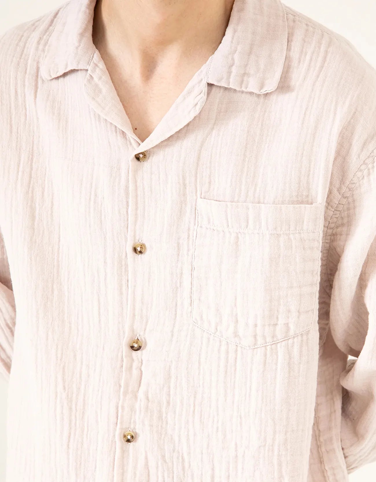 MUSLIN CAMP COLLAR SHIRT