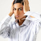 STRIPPED BUTTON DOWN SHIRT