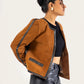CROPPED SUEDE LEATHER JACKET