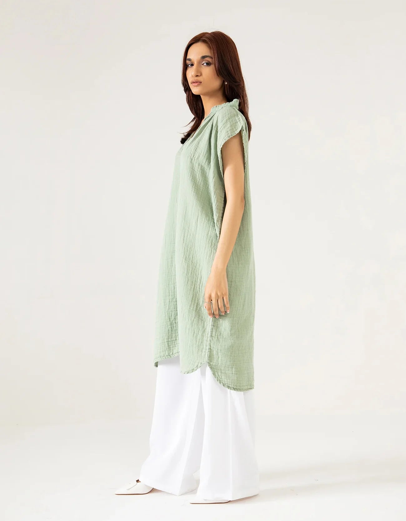 MUSLIN MIDI DRESS