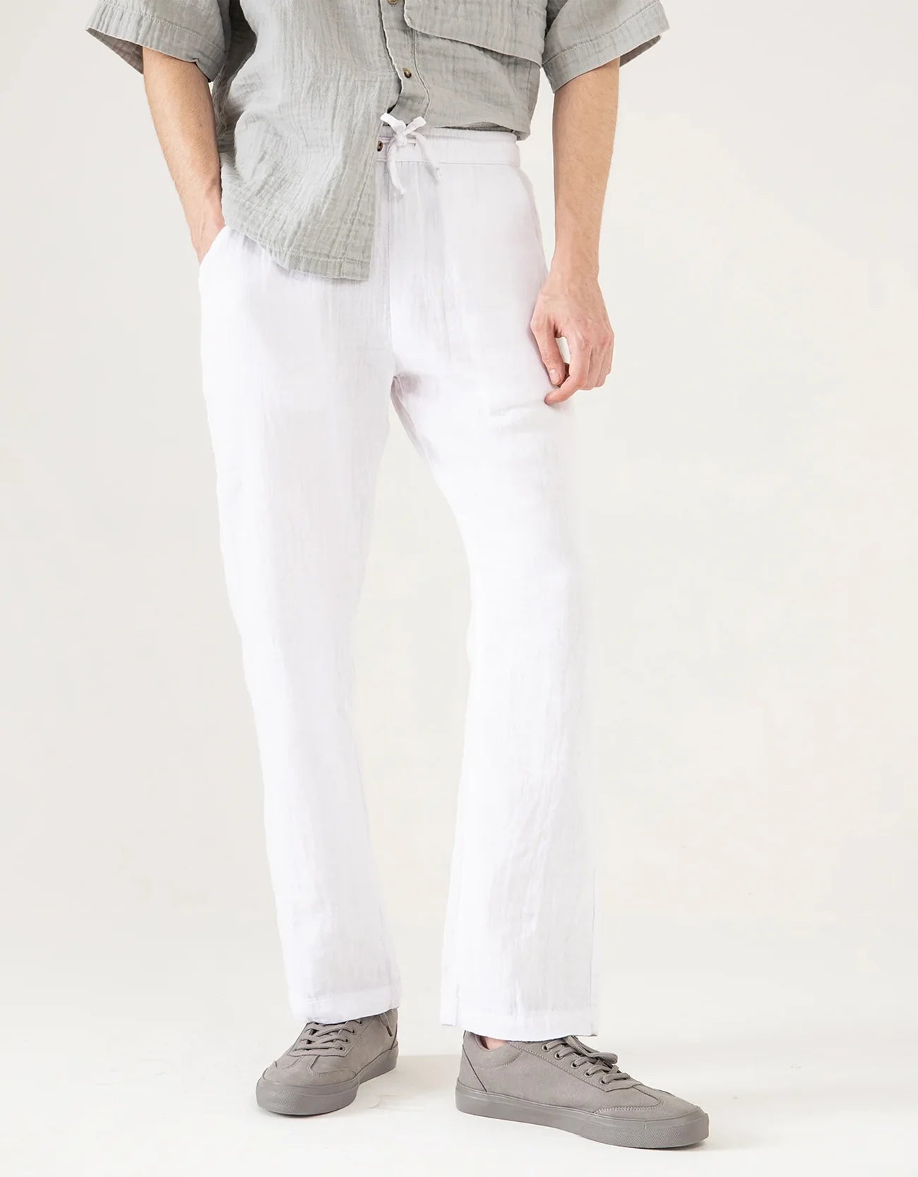 MUSLIN DRAWSTRING TROUSER