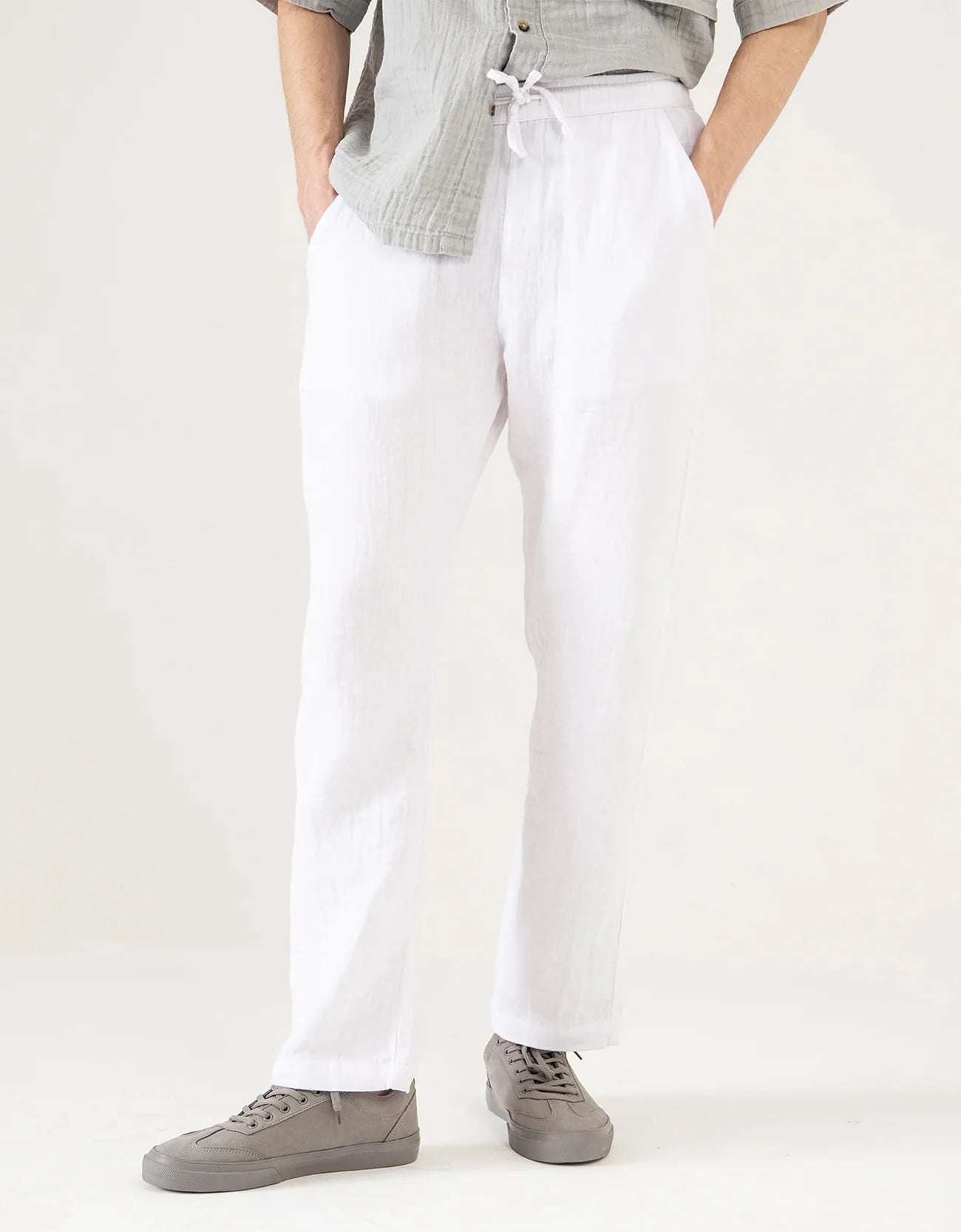 MUSLIN DRAWSTRING TROUSER