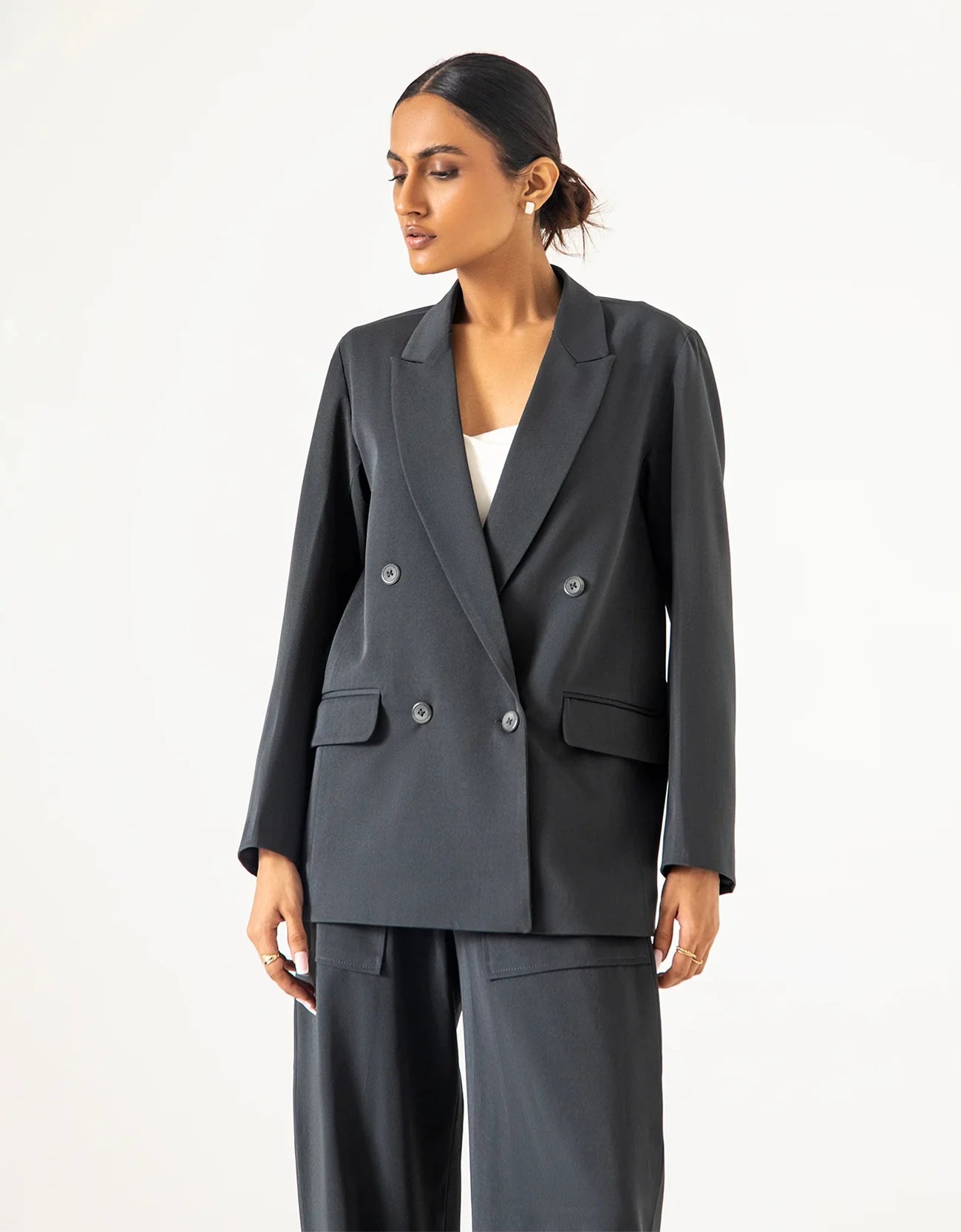 TAILORED OVERSIZED PANAMA BLAZER