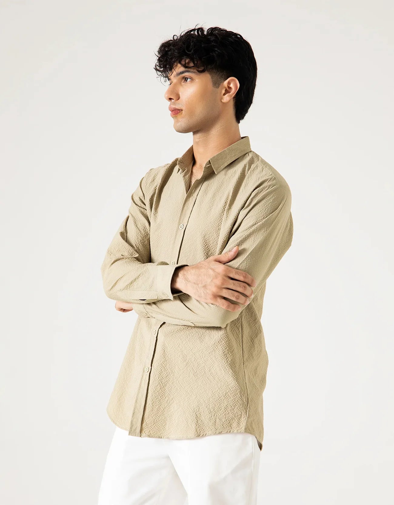 TEXTURED FULL SLEEVES SHIRT