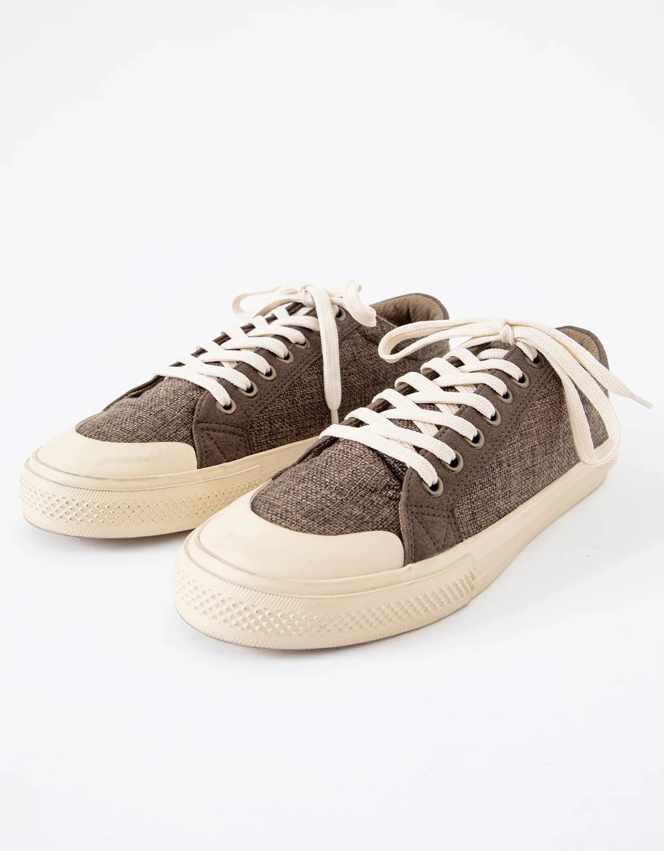 JUTE-SUEDE LACE-UP SNEAKERS