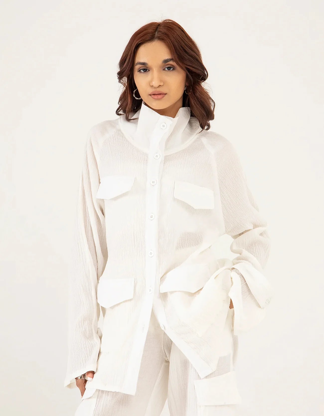 SEER SUCKER STRAIGHT SHACKET