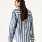 STRIPPED BUTTON DOWN SHIRT
