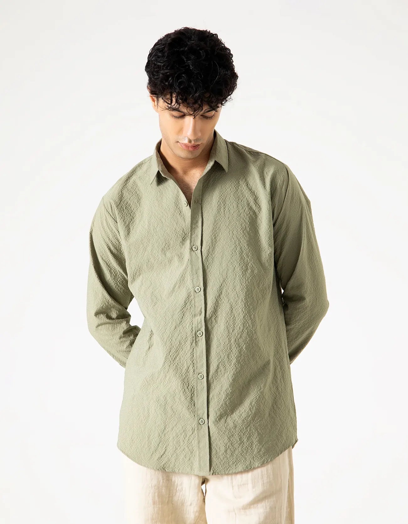 TEXTURED FULL SLEEVES SHIRT