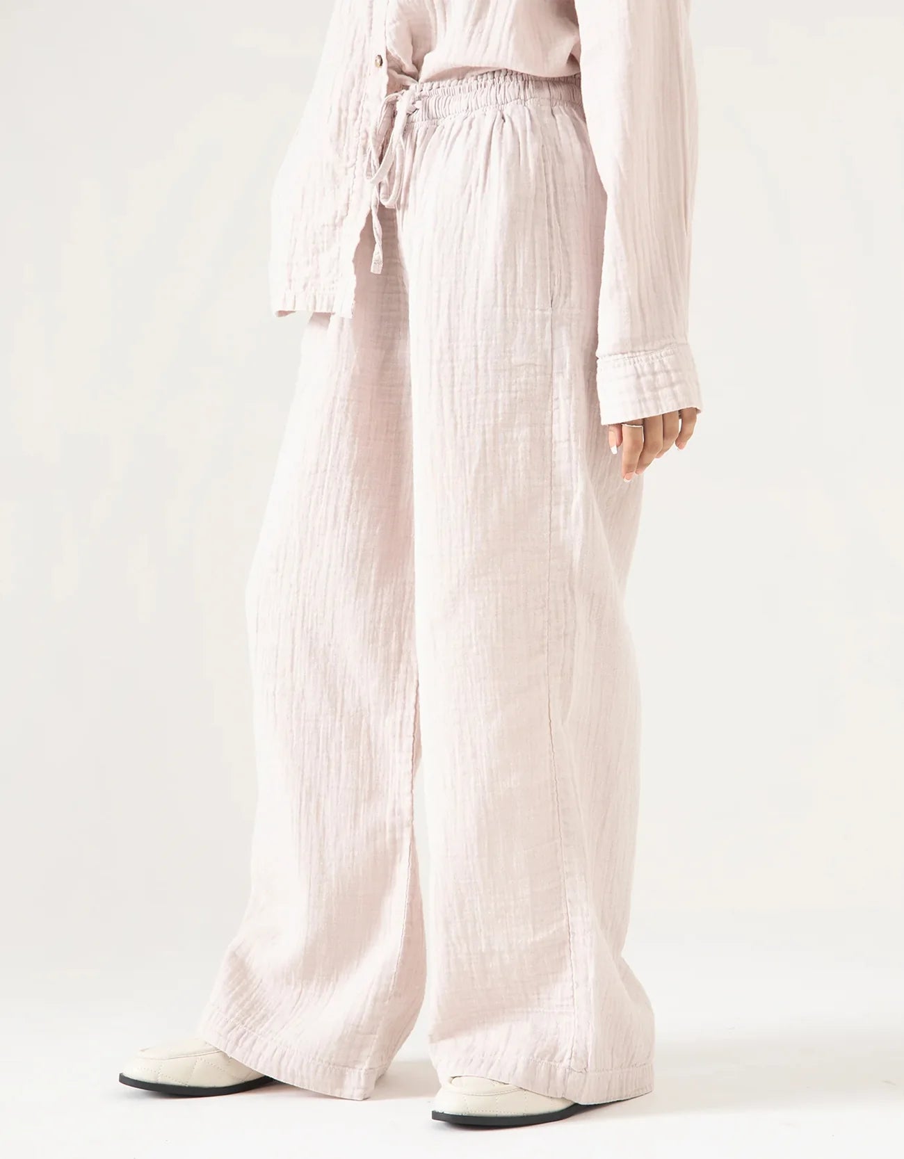 WIDE LEG MUSLIN TROUSER
