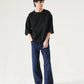 HALF SLEEVES CREW NECK SWEATSHIRT
