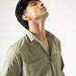 DOUBLE PATCH POCKET TEXTURED SHIRT