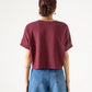 TEXTURED BOXY CROPPED TEE