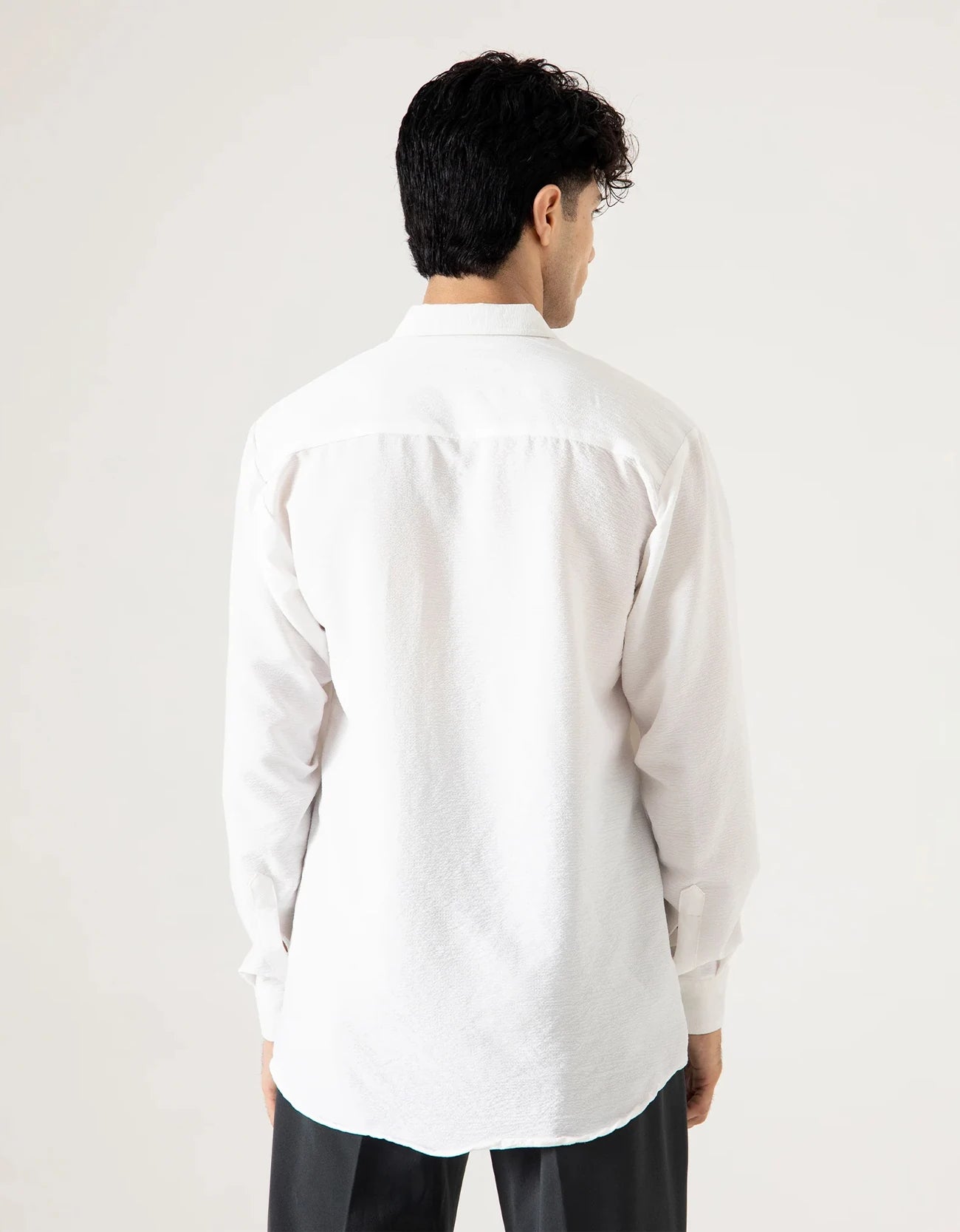 DOUBLE PATCH POCKET TEXTURED SHIRT