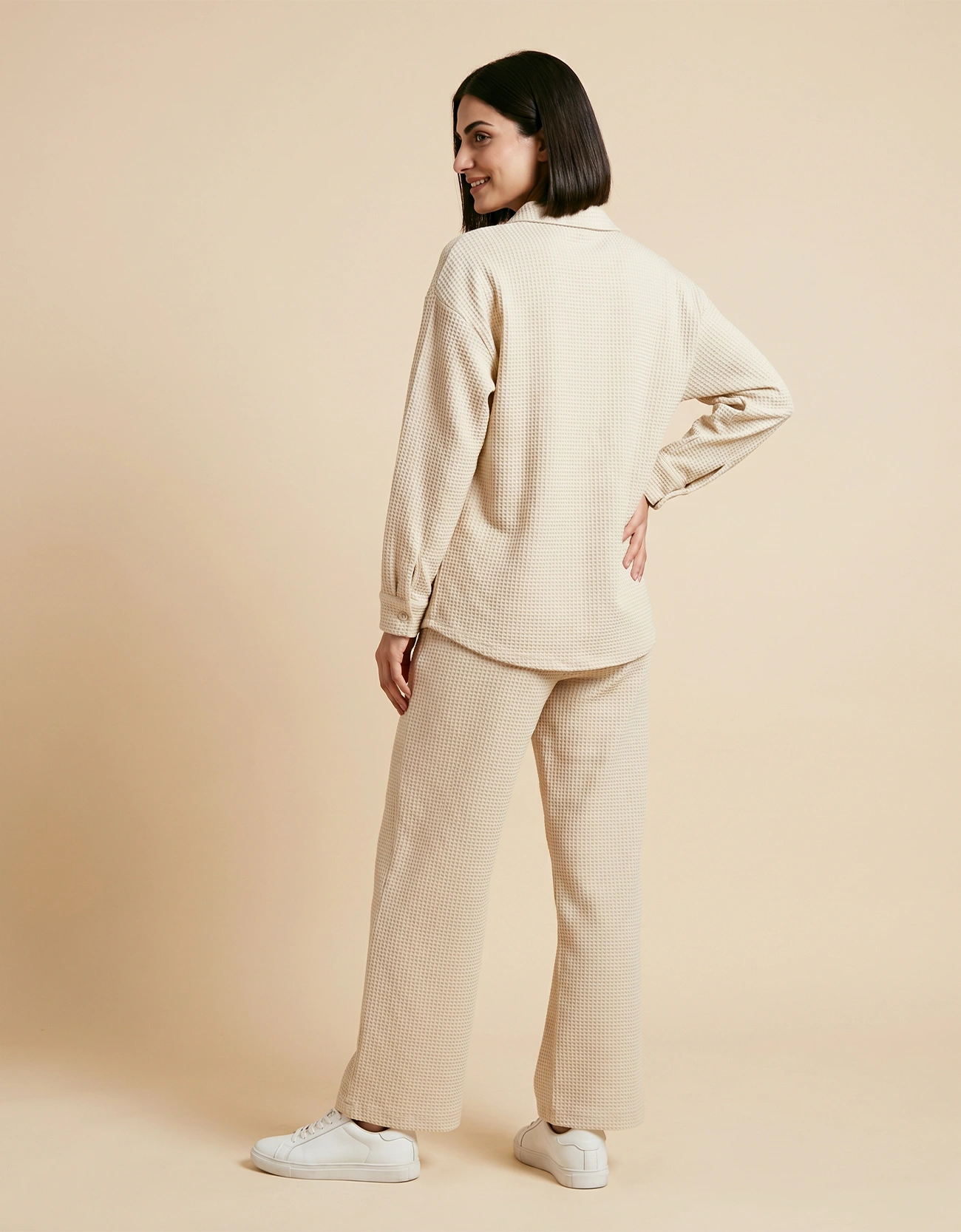 WAFFLE QUARTER ZIPPER SHIRT