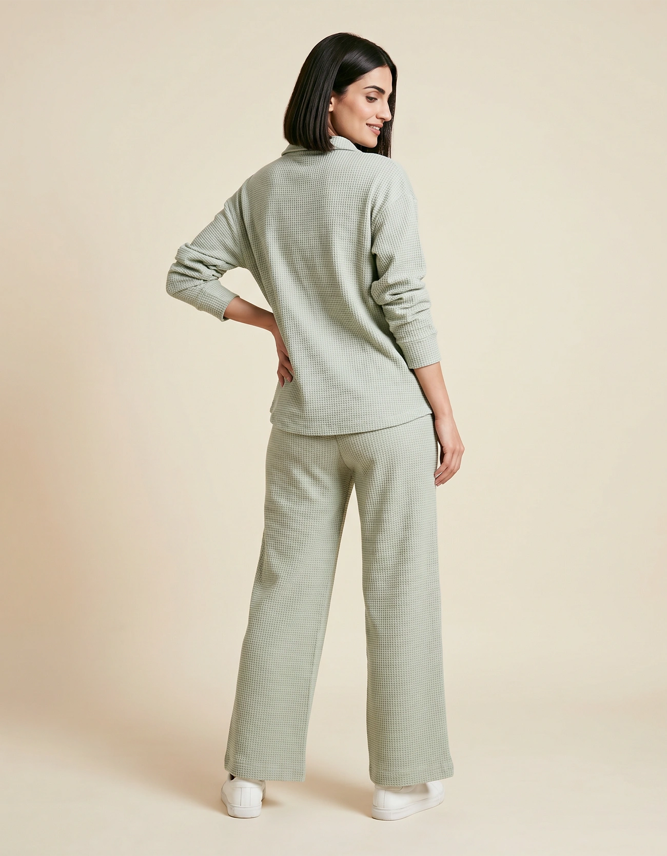WAFFLE QUARTER ZIPPER SHIRT