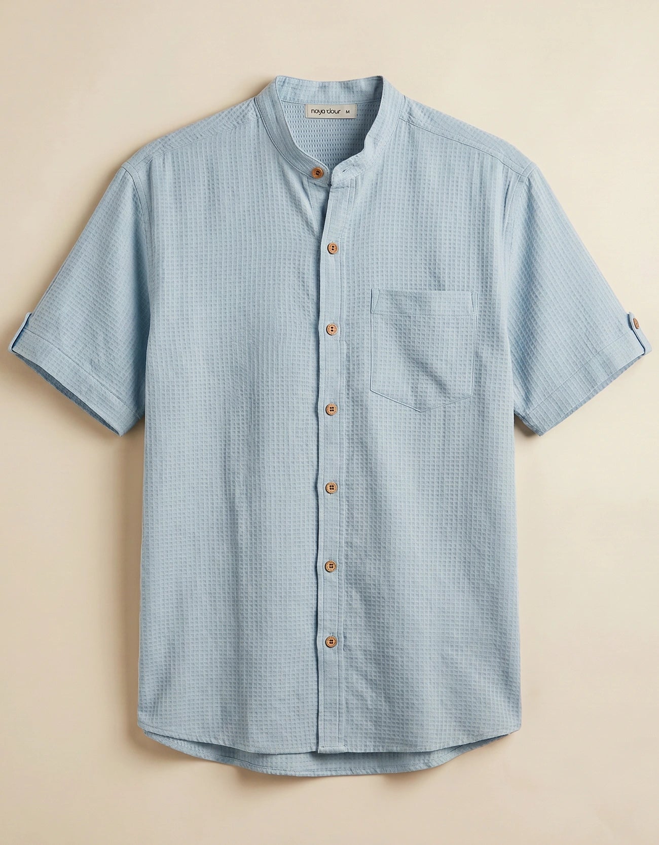 WAFFLE TEXTURED MEN'S CASUAL SHIRT