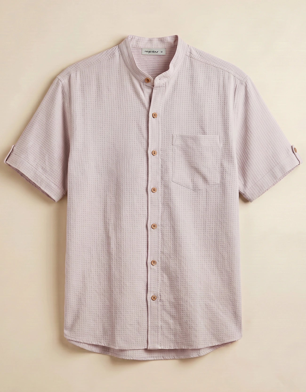 WAFFLE TEXTURED MEN'S CASUAL SHIRT