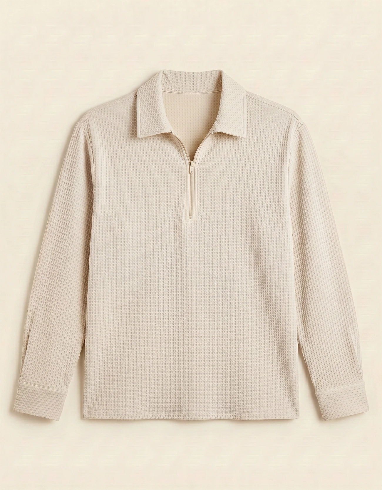 WAFFLE QUARTER ZIPPER SHIRT