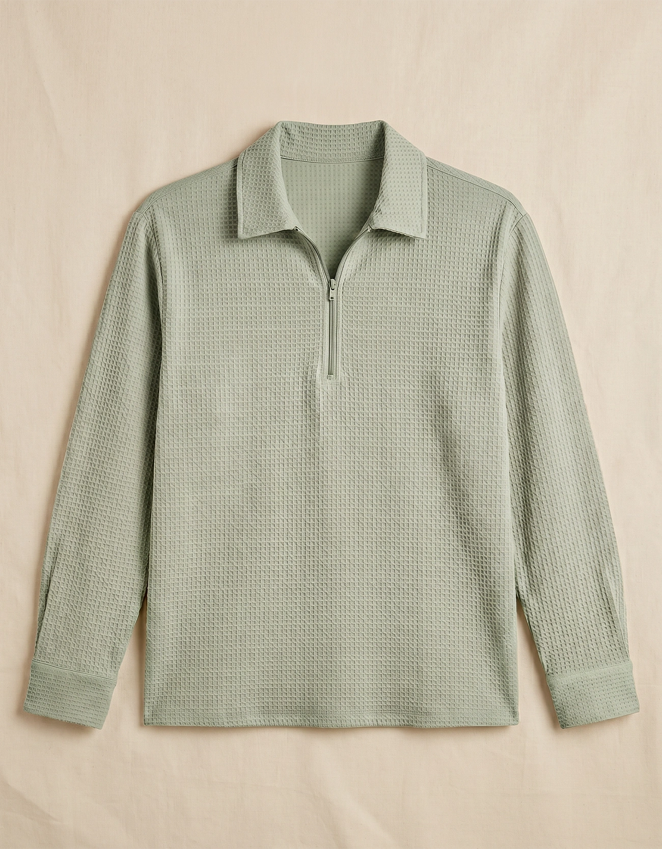WAFFLE QUARTER ZIPPER SHIRT
