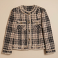 Tweed Checkered Cardigan
