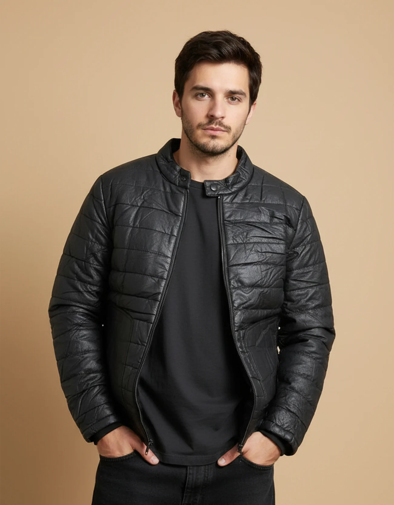 LEATHERETTE BIKERS JACKET