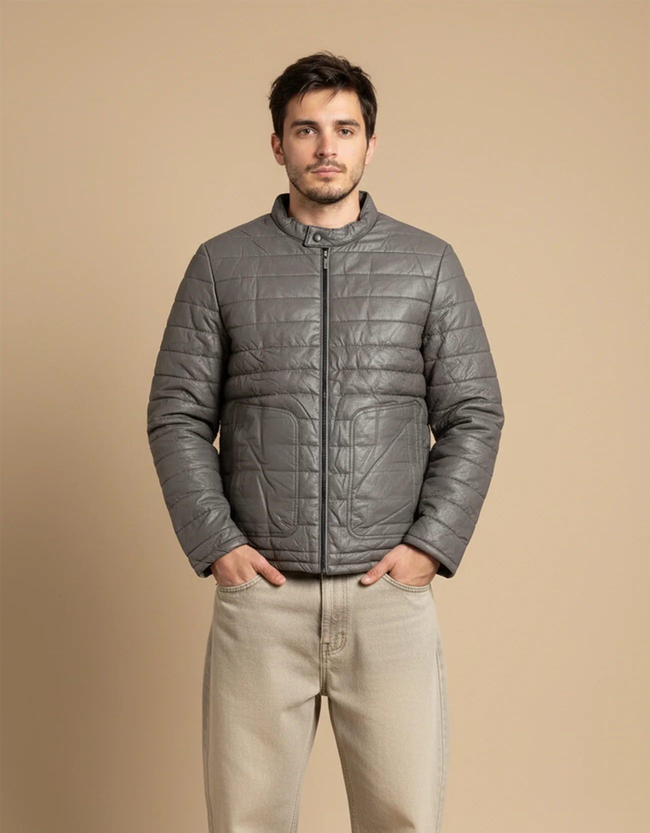 LEATHERETTE BIKERS JACKET