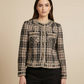 Tweed Checkered Cardigan