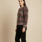 Tweed Checkered Cardigan