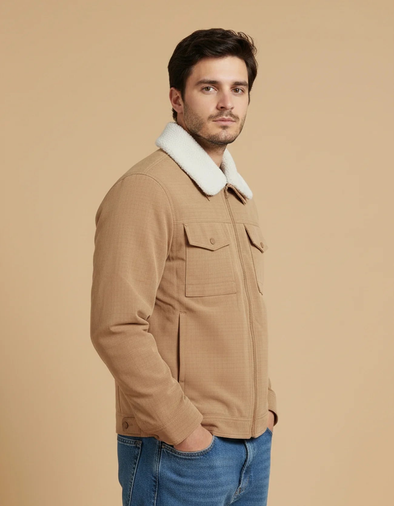 FAUX LEATHER SHACKET