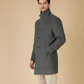 MELANGE WOOLEN LONG COAT