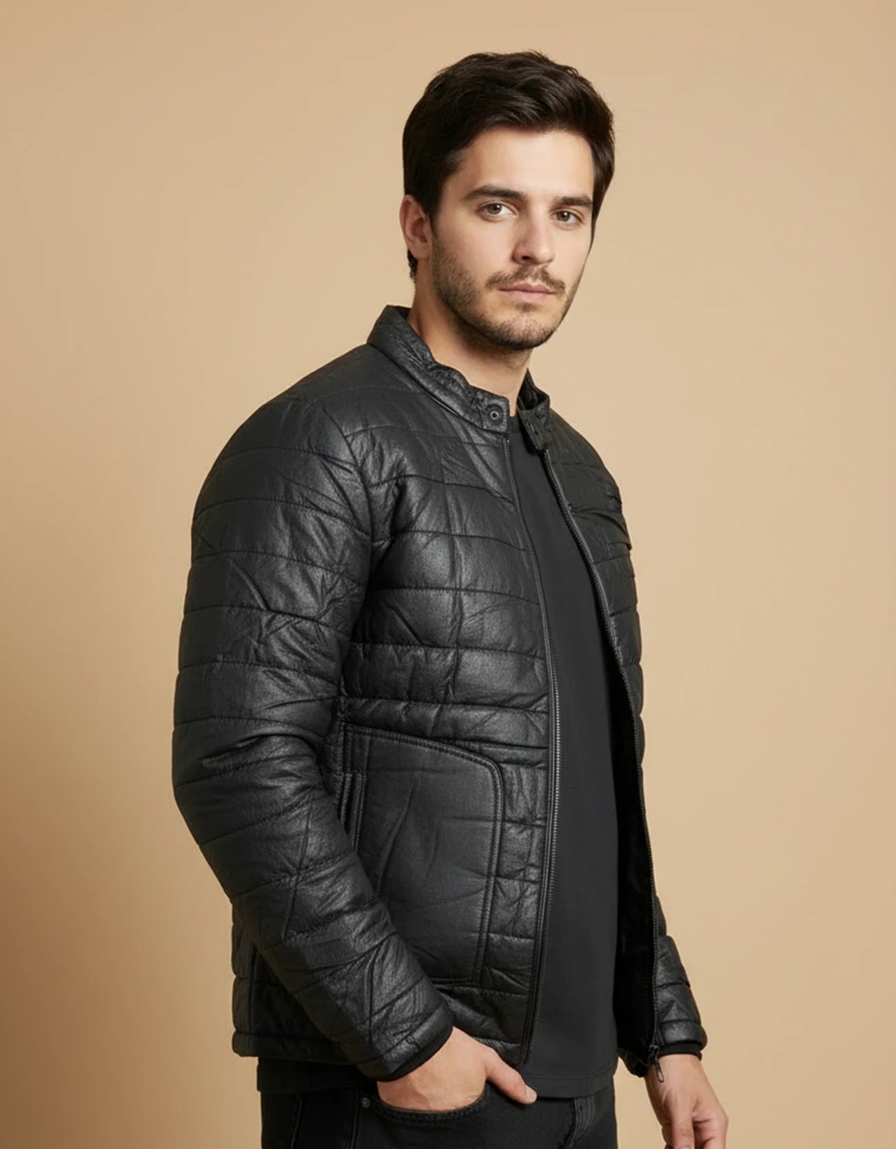 LEATHERETTE BIKERS JACKET